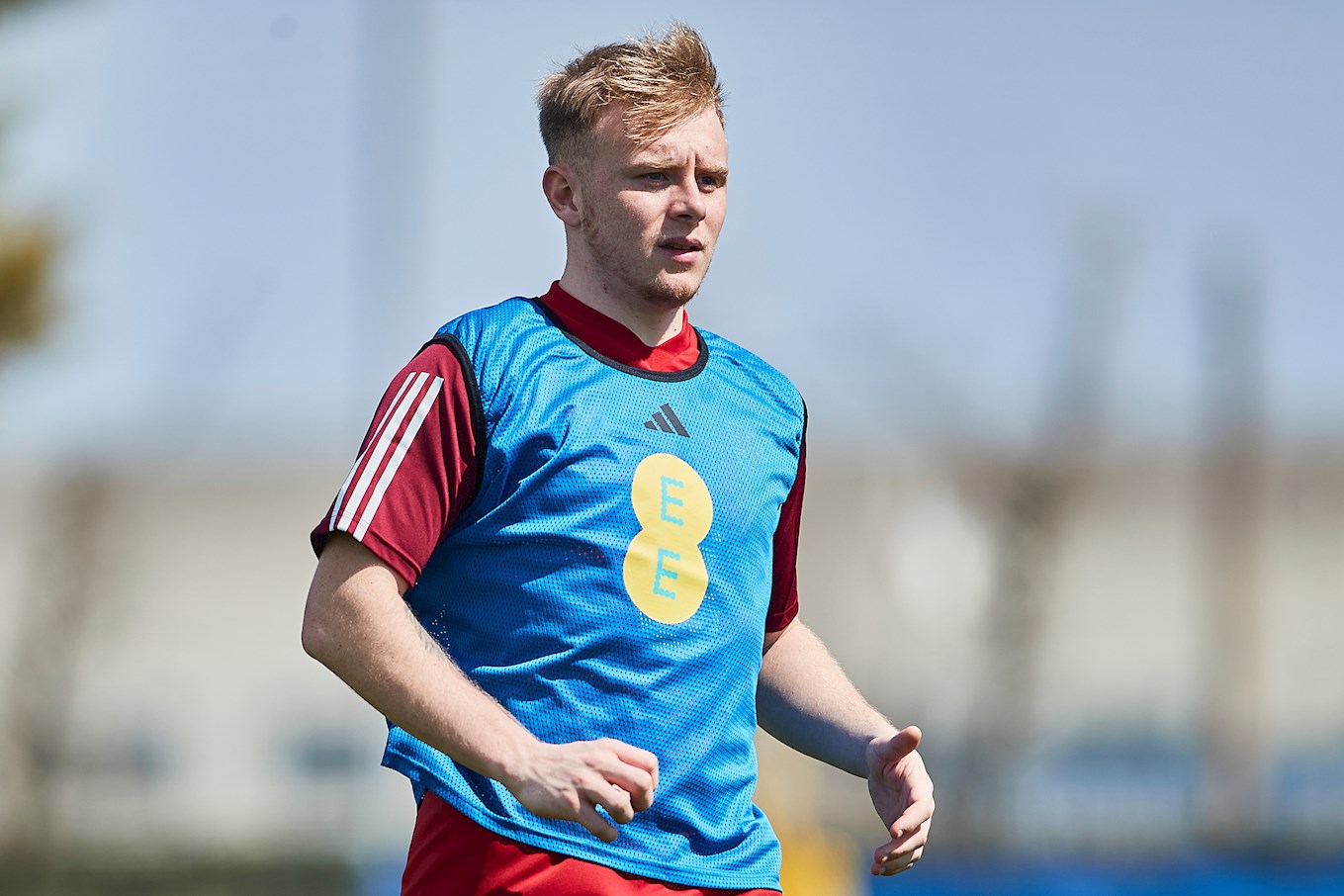 Joe Taylor training with Wales Under-21s