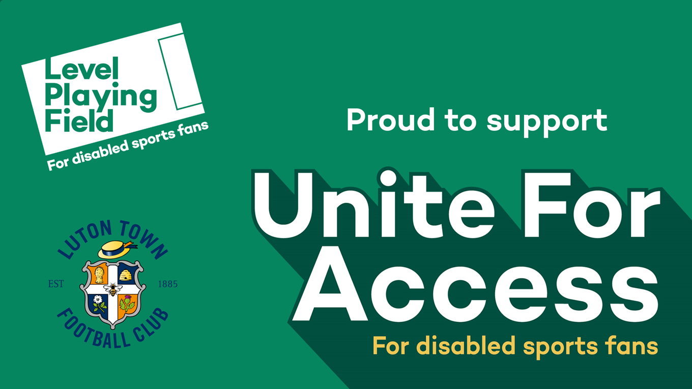 Proud to support 'Unite for Access' for disabled sports fans.