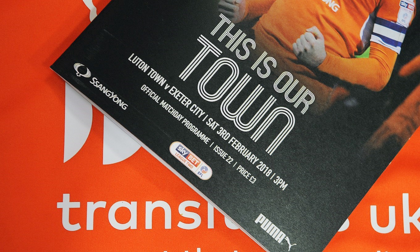 PICK UP A COPY OF TODAY'S PROGRAMME! - News - Luton Town1360 x 816
