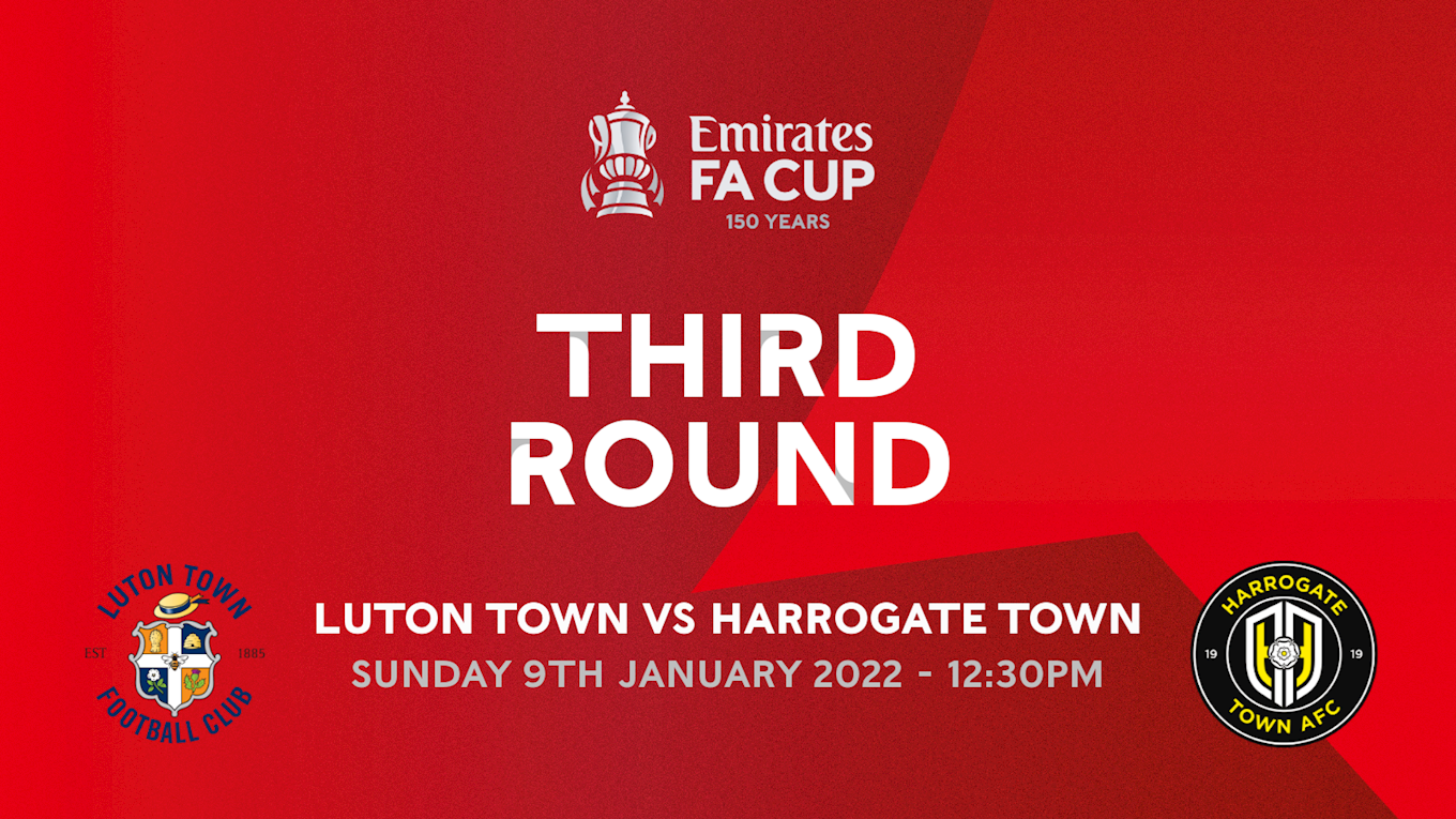 FA Cup match against Harrogate selected for TV News Luton Town FC