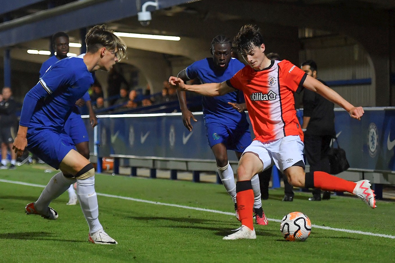 Axel Piesold in action against Chelsea Under-21s