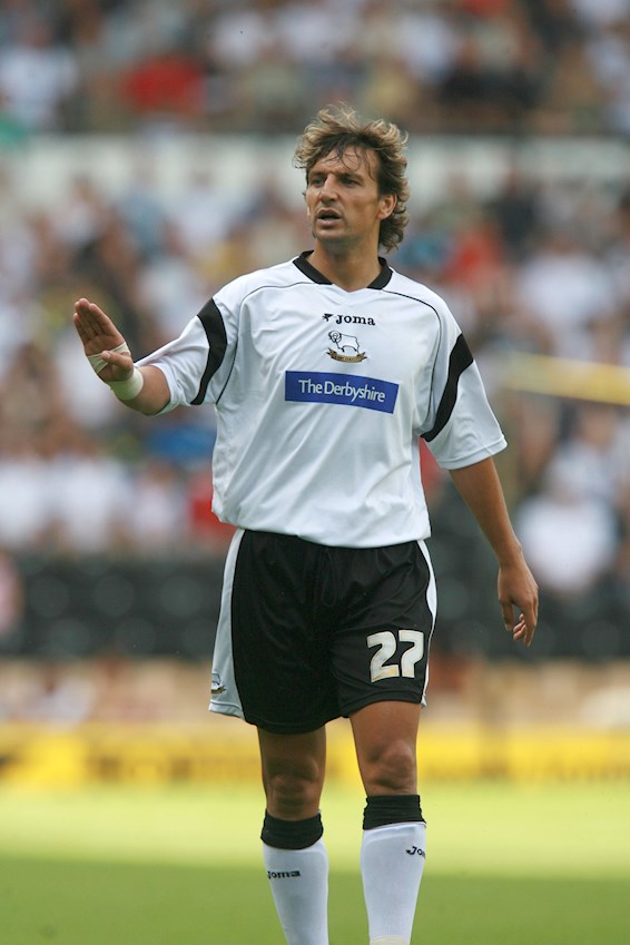 New Hatters youth team coach Inigo Idiakez during his playing days with Derby County