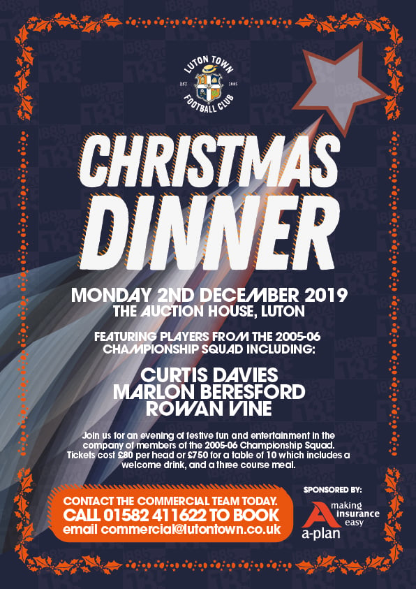 Luton Town FC Christmas Dinner 2019