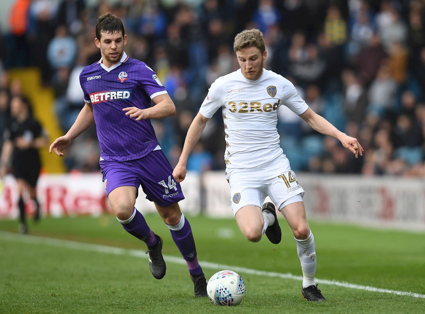 New Hatters signing Eunan O'Kane in Championship action for parent club Leeds United