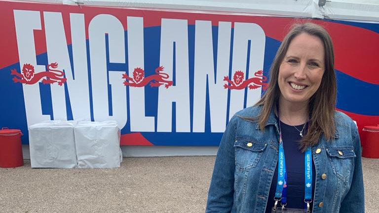 Euro 2020 | Faye Carruthers flying the Hatters flag with England