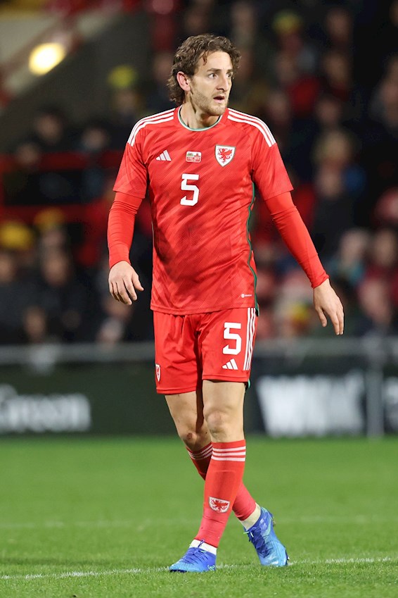 Tom Lockyer playing in Wales' friendly win against Gibraltar.
