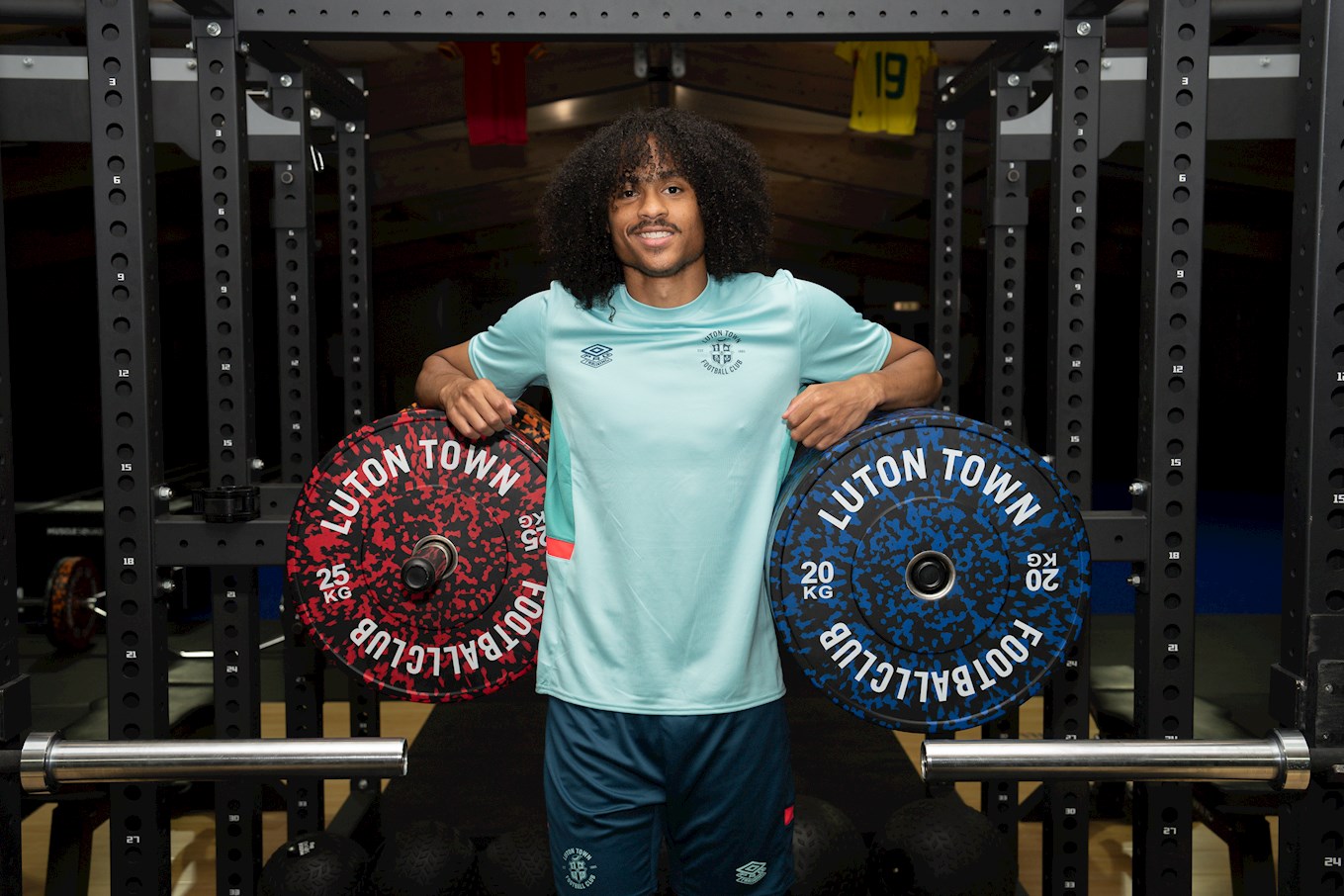 Tahith Chong pictured in the gym at The Brache after signing for Luton Town